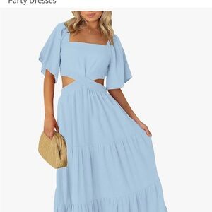 Chic Light Blue Maxi Dress